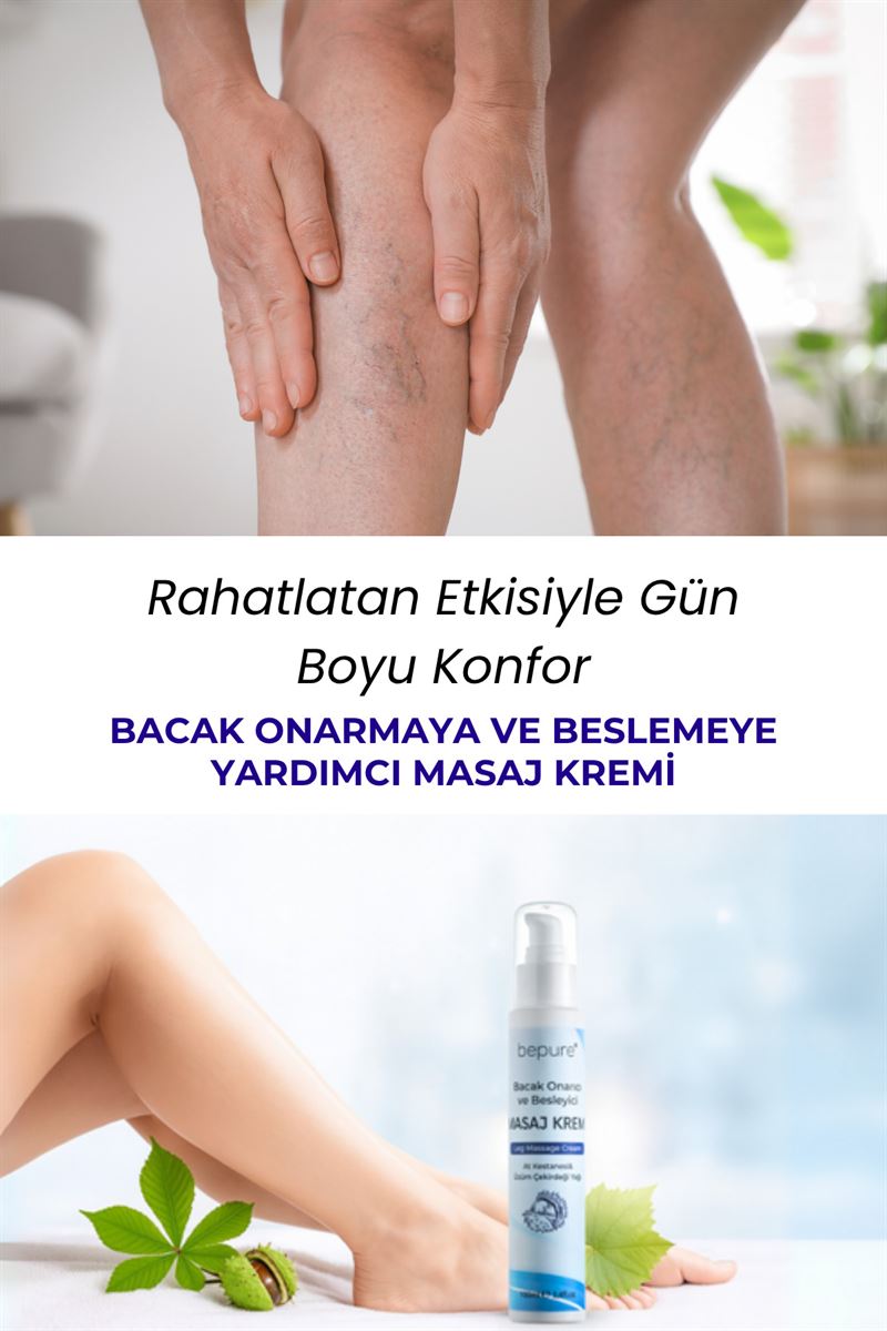 Bepure Varis Bölgesi Için Bacak Onarmaya Yardımcı Ve Besleyici Varis Masaj Kremi 100 ml
